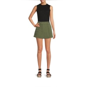 NWT Time And Tru Women's Utility Skort Size 16 Green
